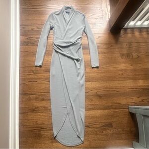 RACHEL Rachel Roy Silver Long Sleeve Bodycon Dress